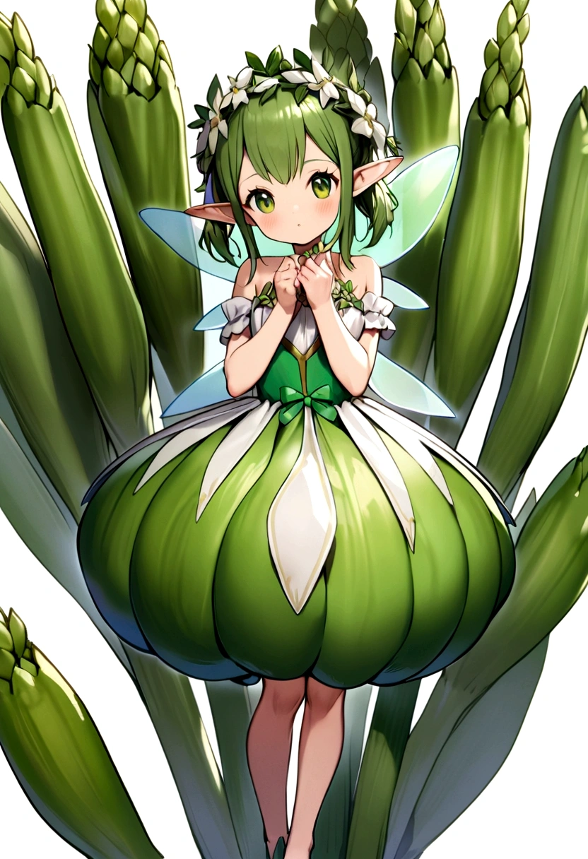 a fairy dress in Asparagus