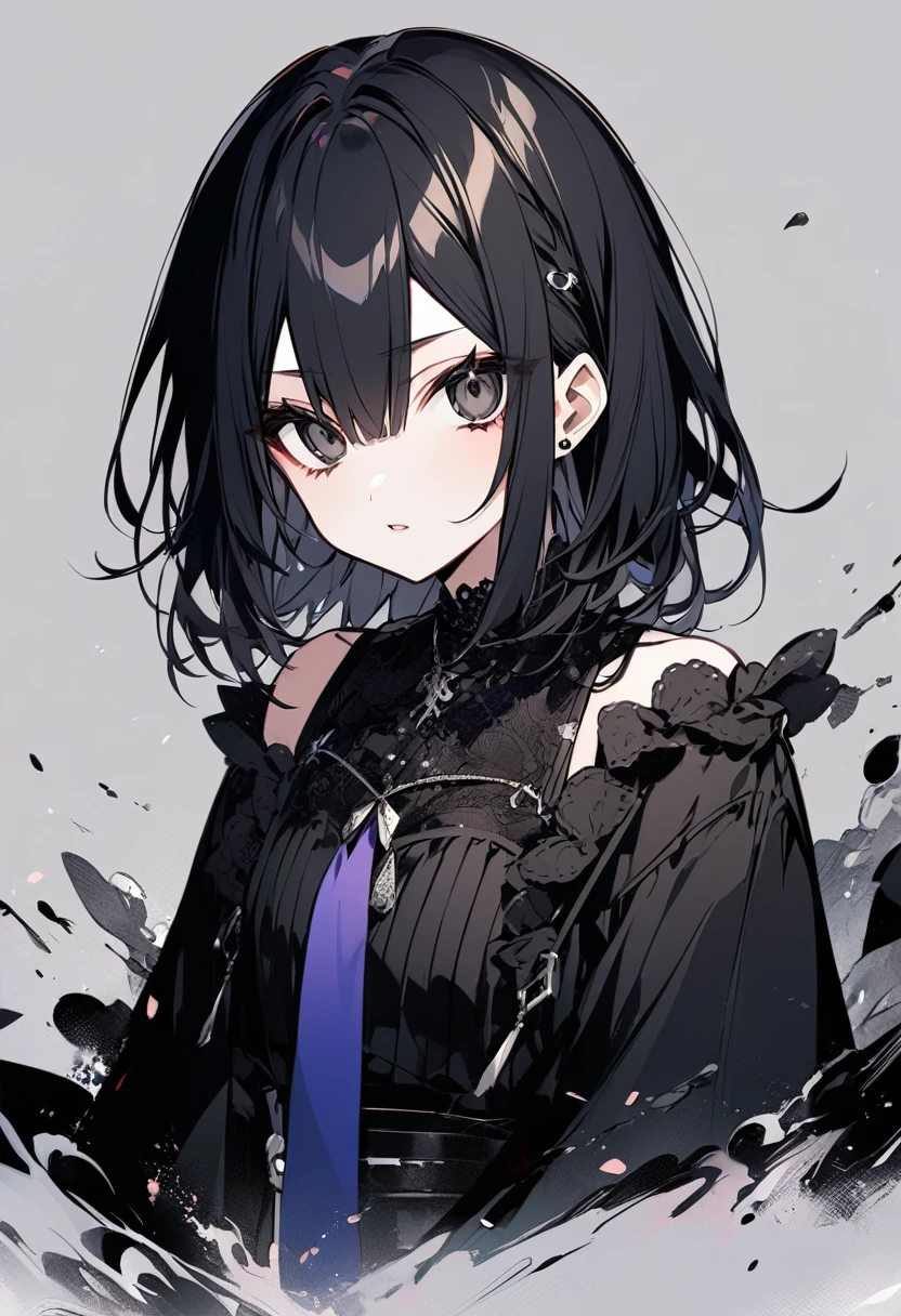 Miwa Ryuuki。black eye。Black Hair