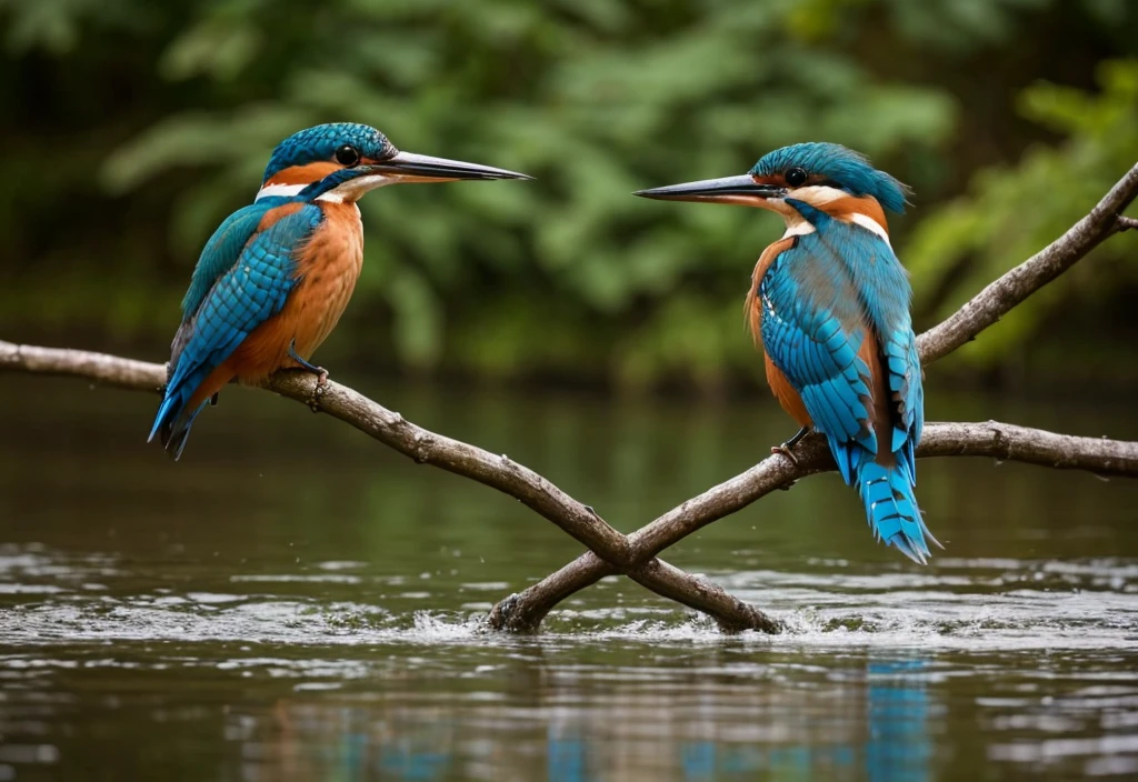 Beautiful kingfisher by the river