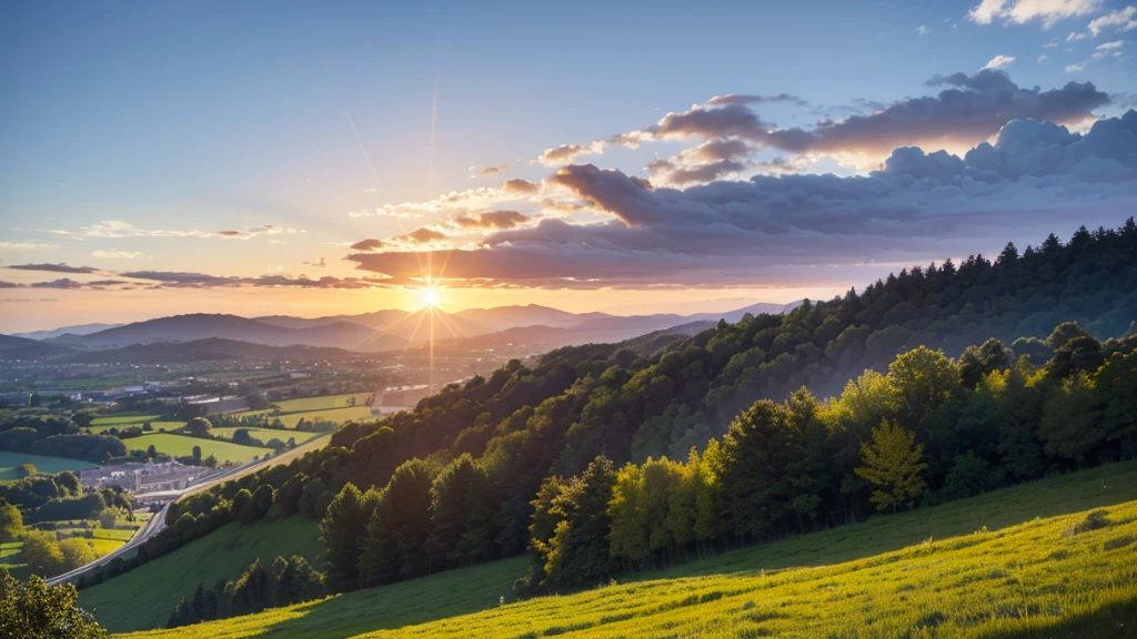 Le bord droit d'une autoroute s'étendant à perte de vue, le tout dominer par un panorama montagneux gigantesque.
Le soleil s'écraser sur l'horizon, une boule de lumière devenu gigantesque projetant les ombres si loin qu'on pouvait prédire les prochains obstacles avec 500m d'avance. La vision du plan est énorme s'étendant sur tout le périple annoncer ont peut voires deux grandes montagnes dans l'horizon en forme de crochet coller l'une à l'autre. Le tout baigne dans des nuances de couleurs oranges et Jaunes ne laissant qu'une silhouette masculine au centre du cadre assombrie de dos par les lourds rayons du soleil.