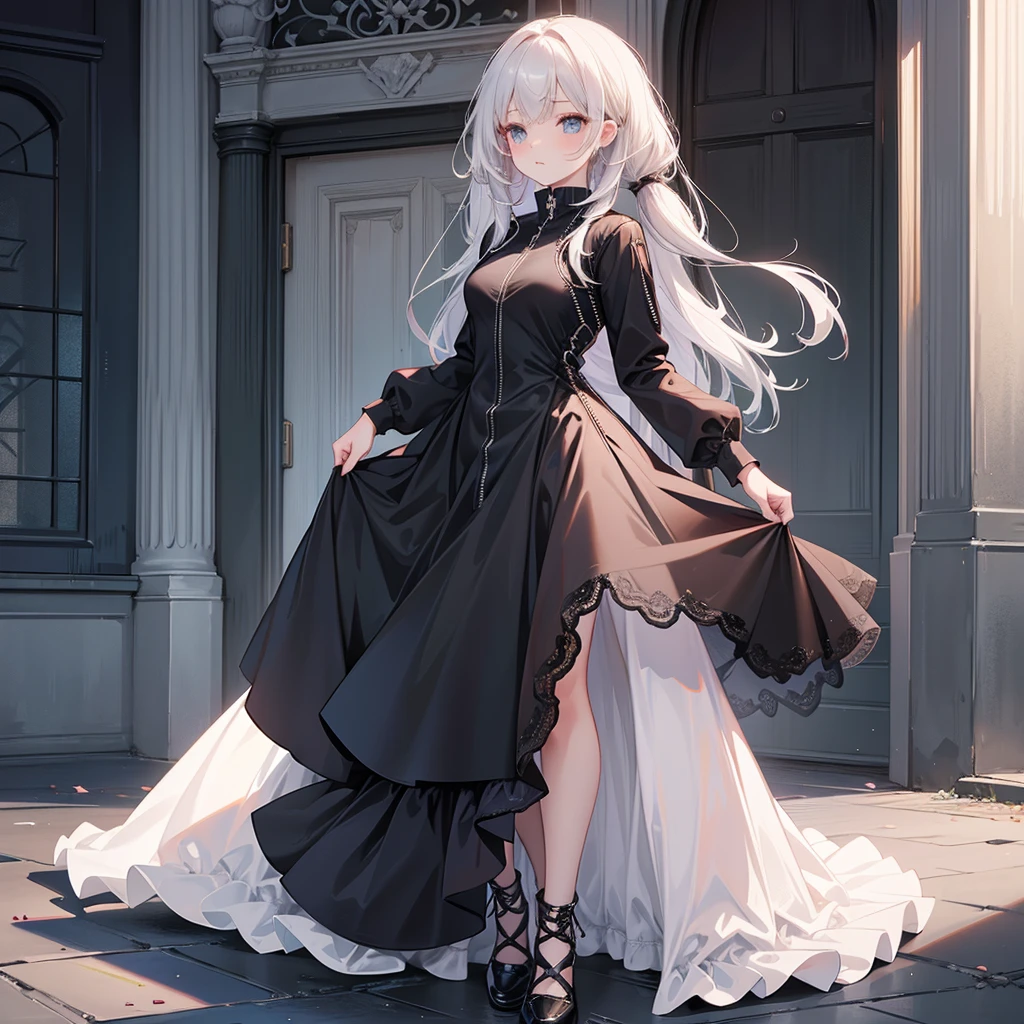 ????? girls,((full-length-front-lace-up dress),((full-length-front-zip-up dress),