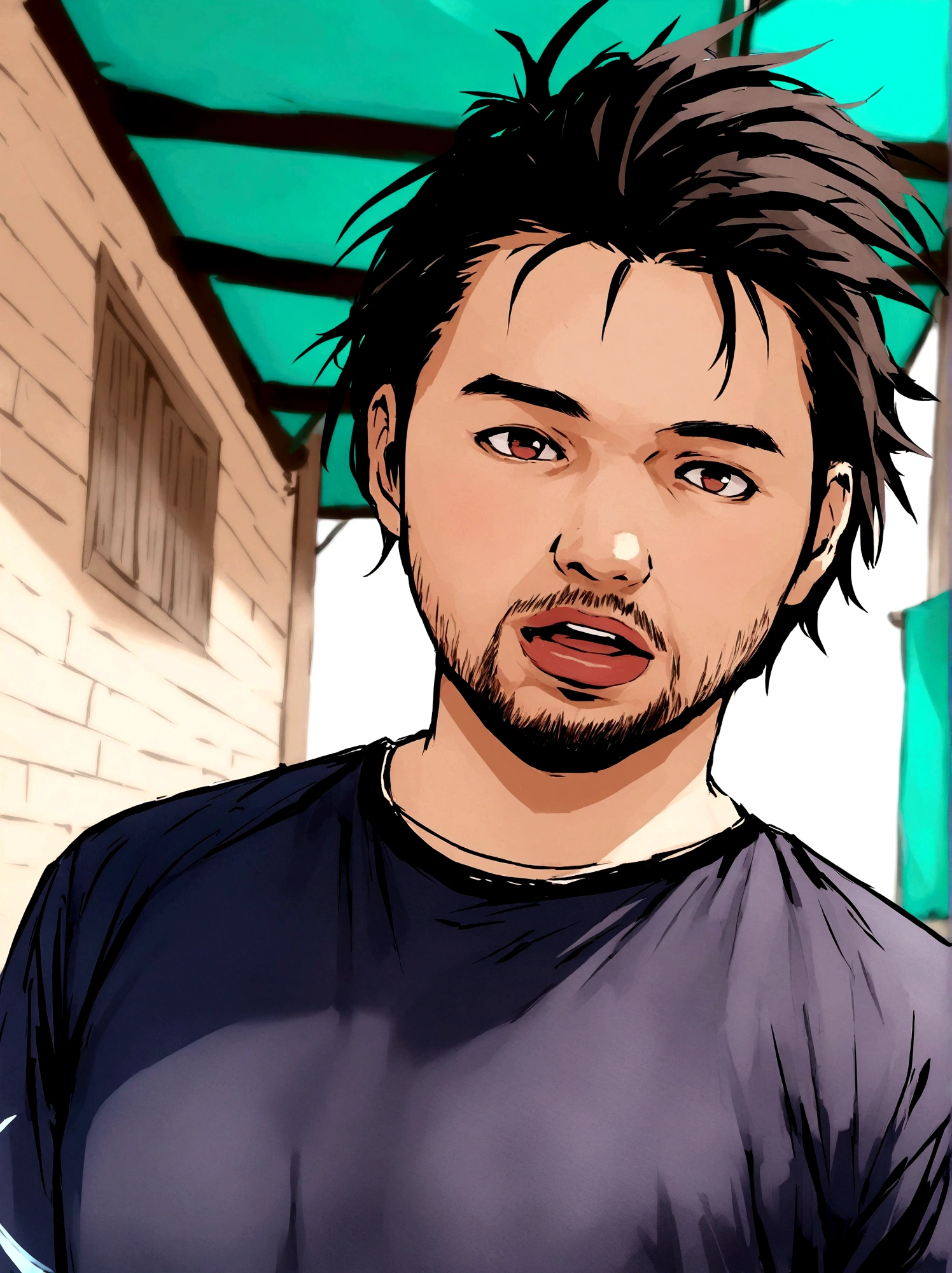 Make a semi realistic anime samurai character with full armor and background should be japan out of my picture in 4k