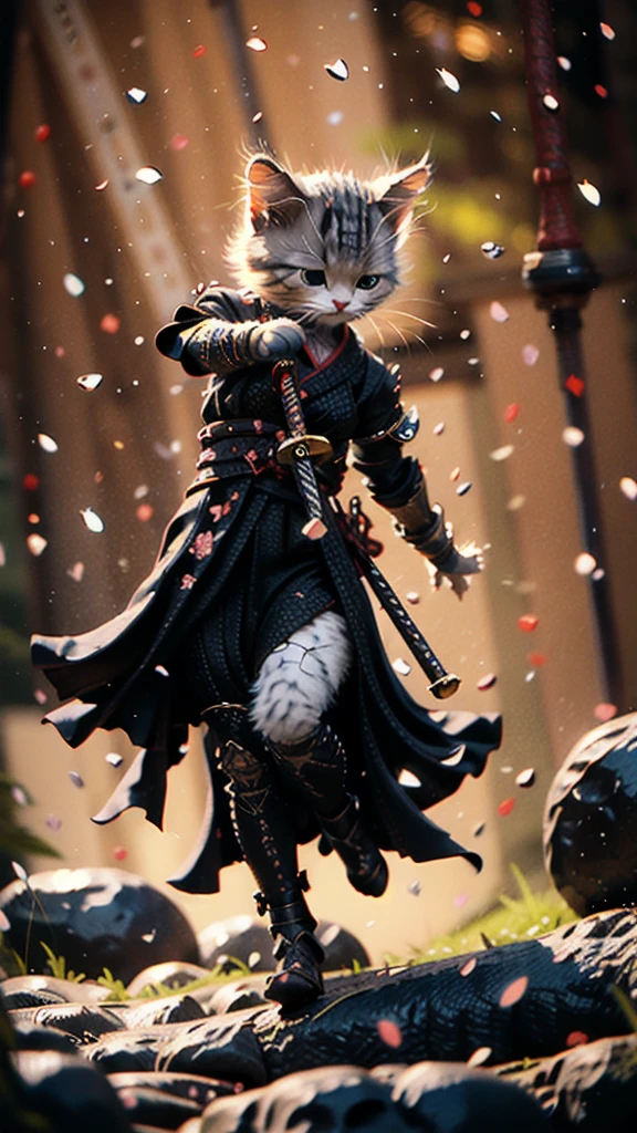 Best quality, masterpiece, ultra high res, raw photo, beautiful and aesthetic,deep shadow, dark theme,(photorealistic:1.4), ((soft lighting, dim light, dark scene, night):1.4)
White kitten, Hanfu, holding sword, cyberpunk city, neon lights,
Graceful poise, evocative atmosphere, magnetic presence, refined seduction, captivating mystique,
Intricate zentangle patterns, a single female figure, astonishing level of detail, generously endowed, striking perspective, a chaotic masterpiece, gracefully poised, vibrant color palette, ((outdoors)), inspired by futurist architecture