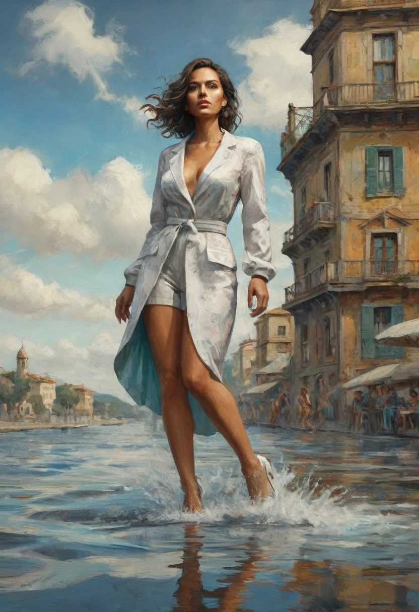 full length digital human model , alberto ceveso art , cubism , colorful , water ink , ink water , ink cloud , alberto ceveso art , free style painting , intricate detail , cinematic lighting , octane render , 8k render , volumetric lighting , trending on artstation , sharp focus , studio photo , intricate details , very detailed , Greg Rutkowski , plain white background