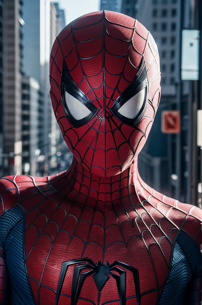 Spiderman Pictures, No mask, 20th Generation, good looking, Detailed face, looking at the camera, Portraiture, 8K Ultra HD, high quality