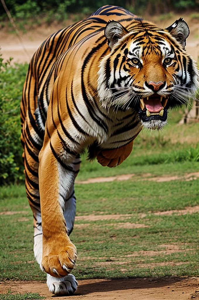 Tiger jumping