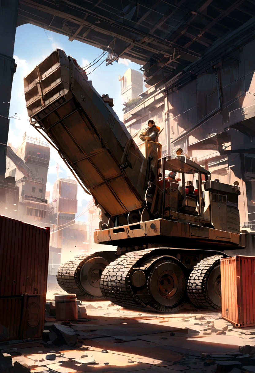 heavy equipment lifts container realism