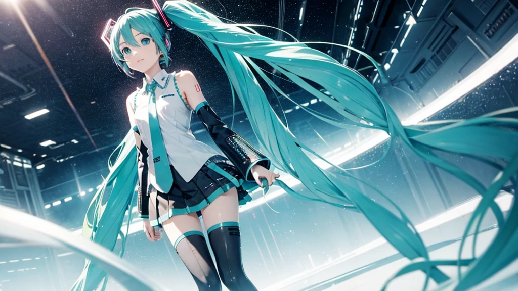 Hatsune Miku and the background is Ireland