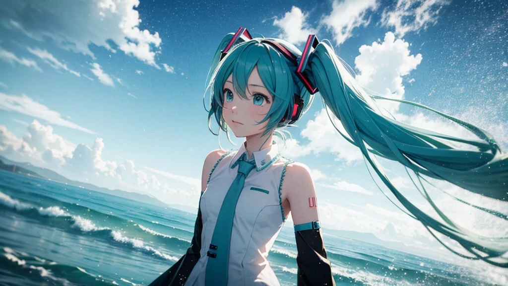 Hatsune Miku and the background is Ireland