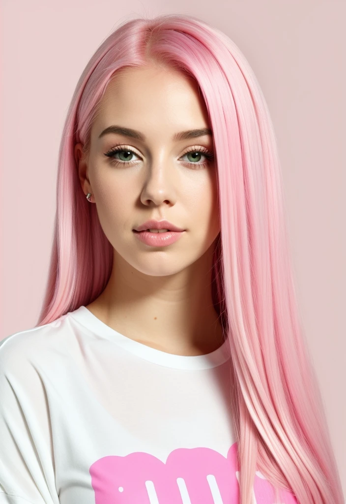 um close up de uma mulher com pink hair e um top preto, pink hair, pink straight hair, pink hair claro, com pink hair, pink hair longo, long bubblegum hair, bubblegum hair, pastel pink skin tone, long flowing pink hair, pink hair claro longo, pink hair wispy, pink hair claro com chamas cor-de-rosa, long hair with pastel colors, ava max, no pijama