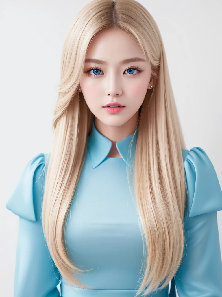 ((highest quality)), ((masterpiece)), (detailed), Single-lens reflex camera、Reality、whole body、wallpaper、Attention to detail、Attention to detail、Serious look、Well-proportioned face、Ultra-high resolution、Ultra HD、Perfect proportions、Tight waist、Blonde Hair、Blue Eyes、Beautiful Hair、Beautiful Skin、Beautiful white skin、Glossy pink lips、Russian Beauty,(masterpiece:1.3), Best image quality: 1.3, Rough hairstyles、Adult sex appeal,Actively moving、Stylish clothes、Beautiful accessories,career woman,beauty secretary