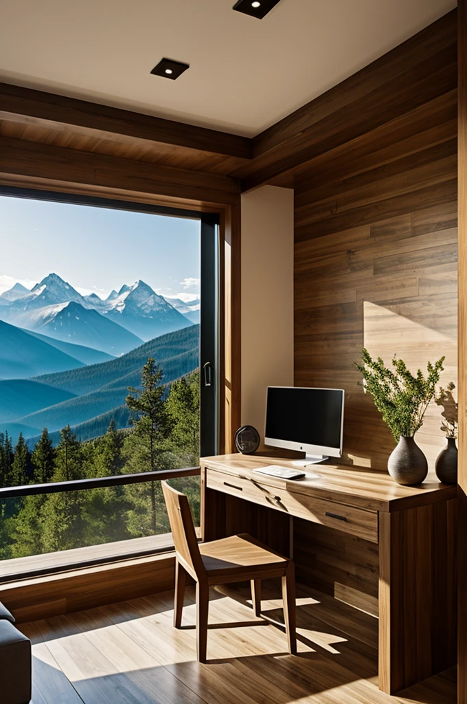 Interior design with the idea of strength of mountains