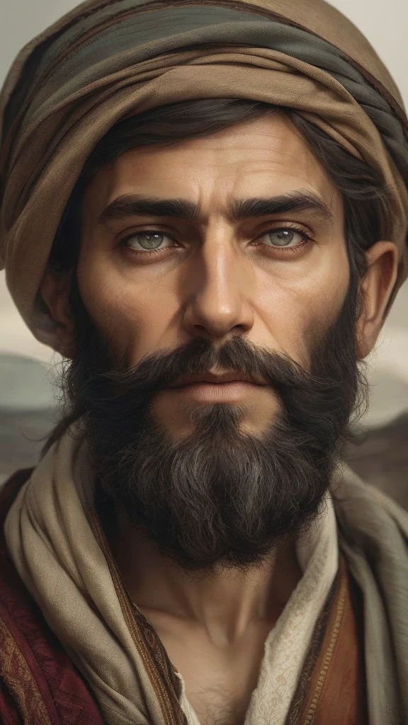 white moody aesthetic, wise old arab with a long white beard, intricate, sharp focus, fantasy, surreal 8k photo,