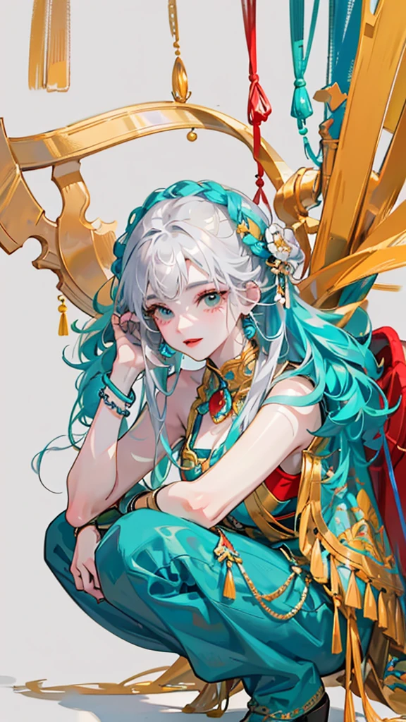 ((highest quality)),(ultra high resolution),(Super detailed),(detailed description),((best CG)),(best work of art),super precision art,amazing drawing art,(Art with precise details:1.5), (woman:1.6),(smile:1.5), glory, victory, honor,