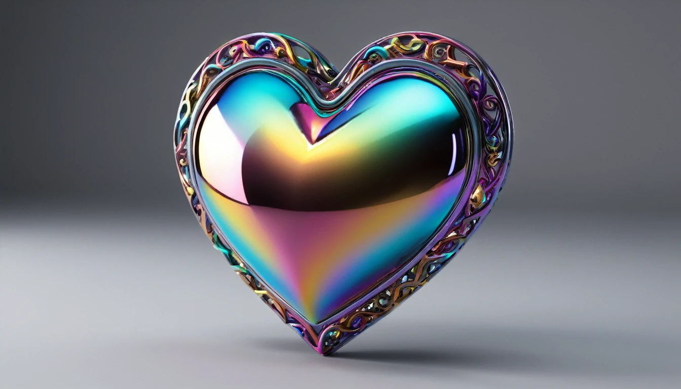 create an image demonstrating the style of ((Metal Heart)) style, Ultra-realistic, 8K, Vibrant colors, Clear images