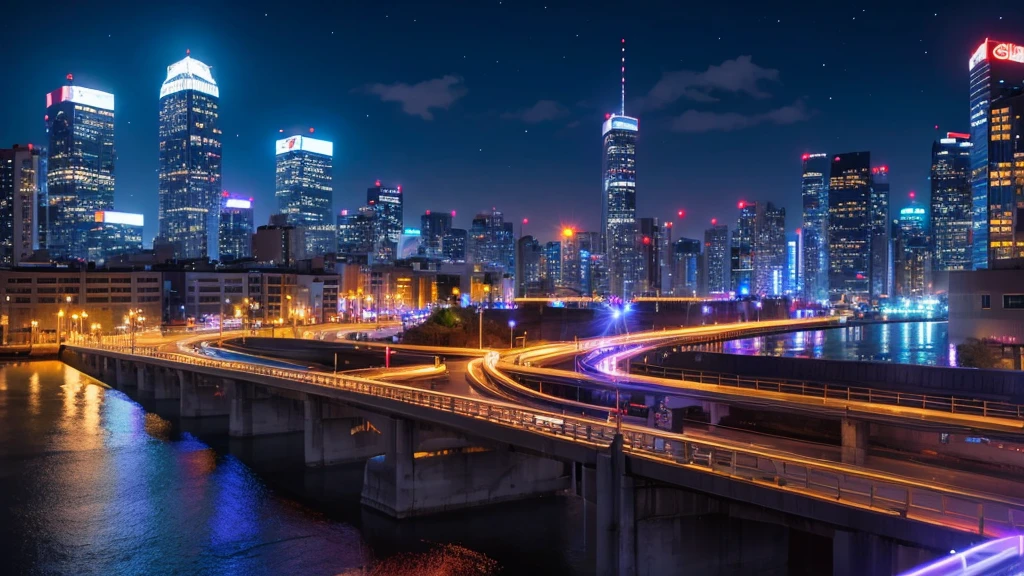 Anime Style、Fantastic night cityscape