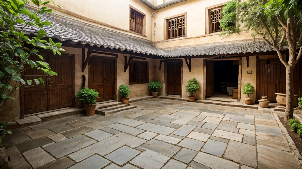 courtyard of village house