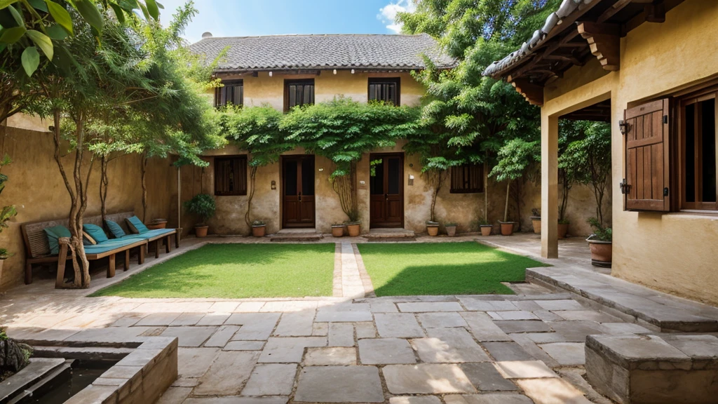 courtyard of village house