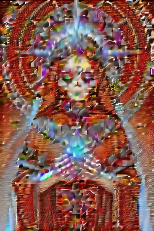Skull Saint, face, gold, Orange, yellow, red, green, Purple, Black, Holy Death, Sublime, Highest quality, Digital Painting, extremely Smooth, fluid, 3D fractals, Particles of light, dream-like, Smooth, Sparkling, dream-like glow, Saint of Death, Goddess of Death, Harmonious color scheme, 32k, Praying Hands, Mandala, Day of the Dead, universe, obsidian