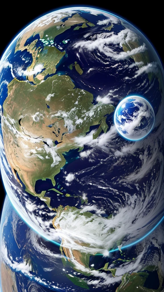 Please create an image of the Creator creating the earth.
