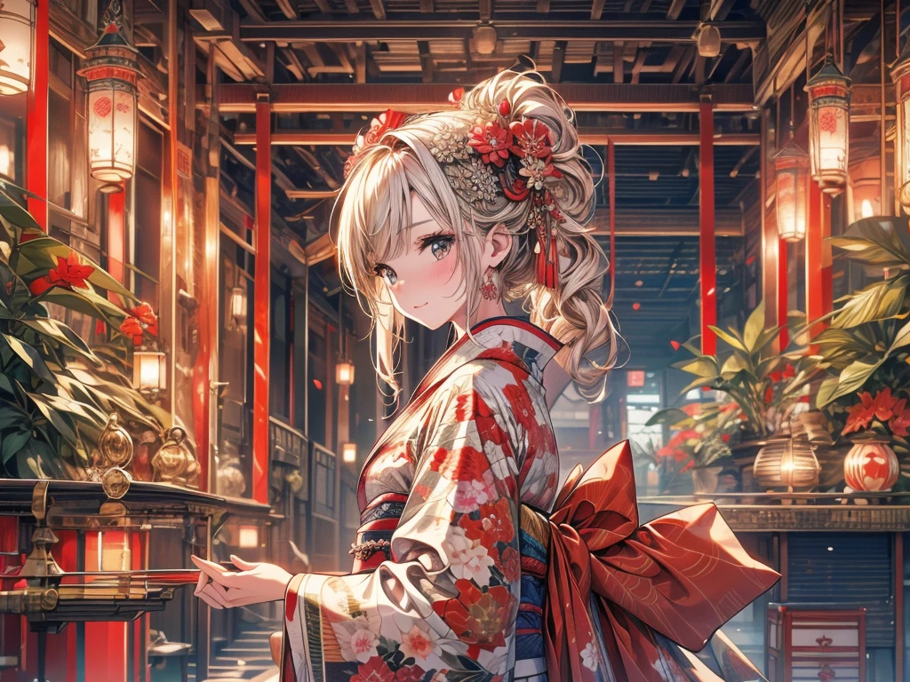 kimono, heart, (8K, Original photo, Highest quality, masterpiece: 1.2), (practical: 1.6), (masterpiece), (Highest quality: 1.0), (Ultra-high resolution: 1.0), detailed, 1940s, One, detailed beautiful skin, detailed room, ,practical skin