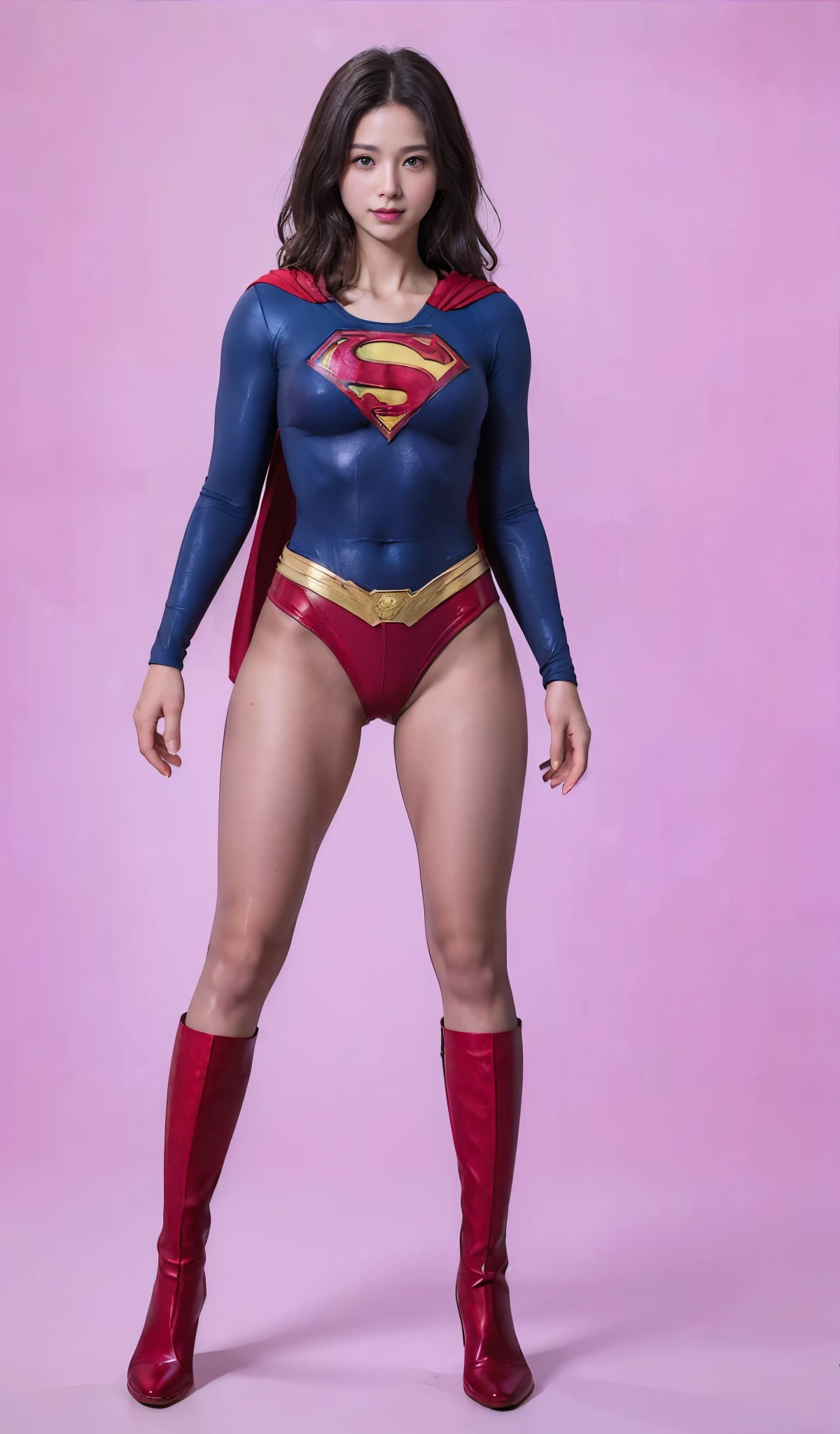 No background、(((Sweating profusely))).(((Beautiful legs in black tights.)))、(((Legally express the beauty of your smile)))、((((Make the most of your original images)))、(((体にぴったりフィットするSupergirl Costume)))、(((Supergirl Costume)))、(((short and beautiful hair)))、(((suffering)))、(((Please wear black tights....、Wear red boots)))、((Best image quality、8K))、((Highest quality、8K、masterpiece:1.3))、(((Preserve background )))、Sharp focus:1.2、Beautiful woman with perfect figure:1.4、Slim Abs:1.2、Wet body:1.5、Highly detailed face and skin texture、8K