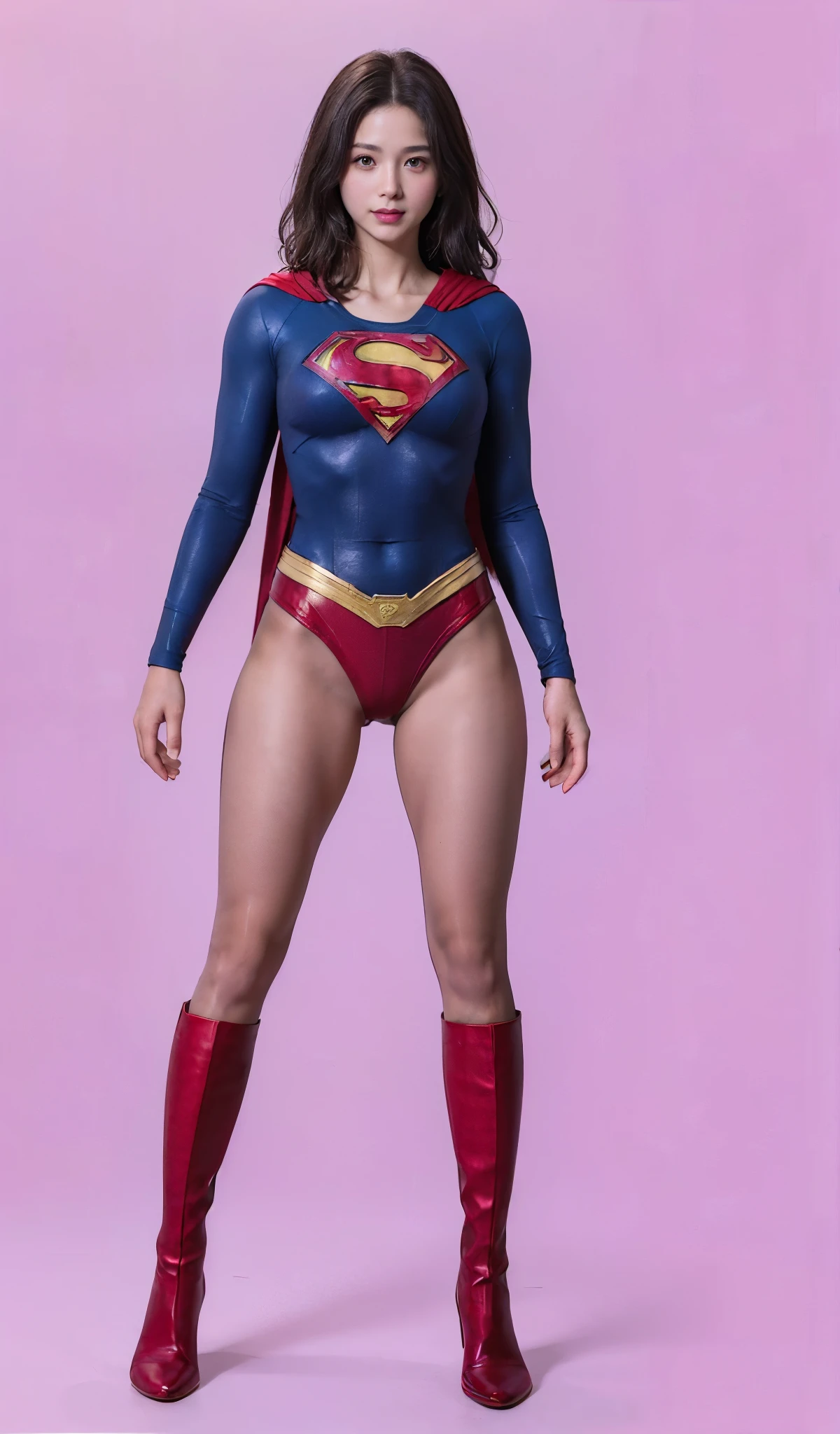 No background、(((Sweating profusely))).(((Beautiful legs in black tights.)))、(((Legally express the beauty of your smile)))、((((Make the most of your original images)))、(((体にぴったりフィットするSupergirl Costume)))、(((Supergirl Costume)))、(((short and beautiful hair)))、(((suffering)))、(((Please wear black tights....、Wear red boots)))、((Best image quality、8K))、((Highest quality、8K、masterpiece:1.3))、(((Preserve background )))、Sharp focus:1.2、Beautiful woman with perfect figure:1.4、Slim Abs:1.2、Wet body:1.5、Highly detailed face and skin texture、8K