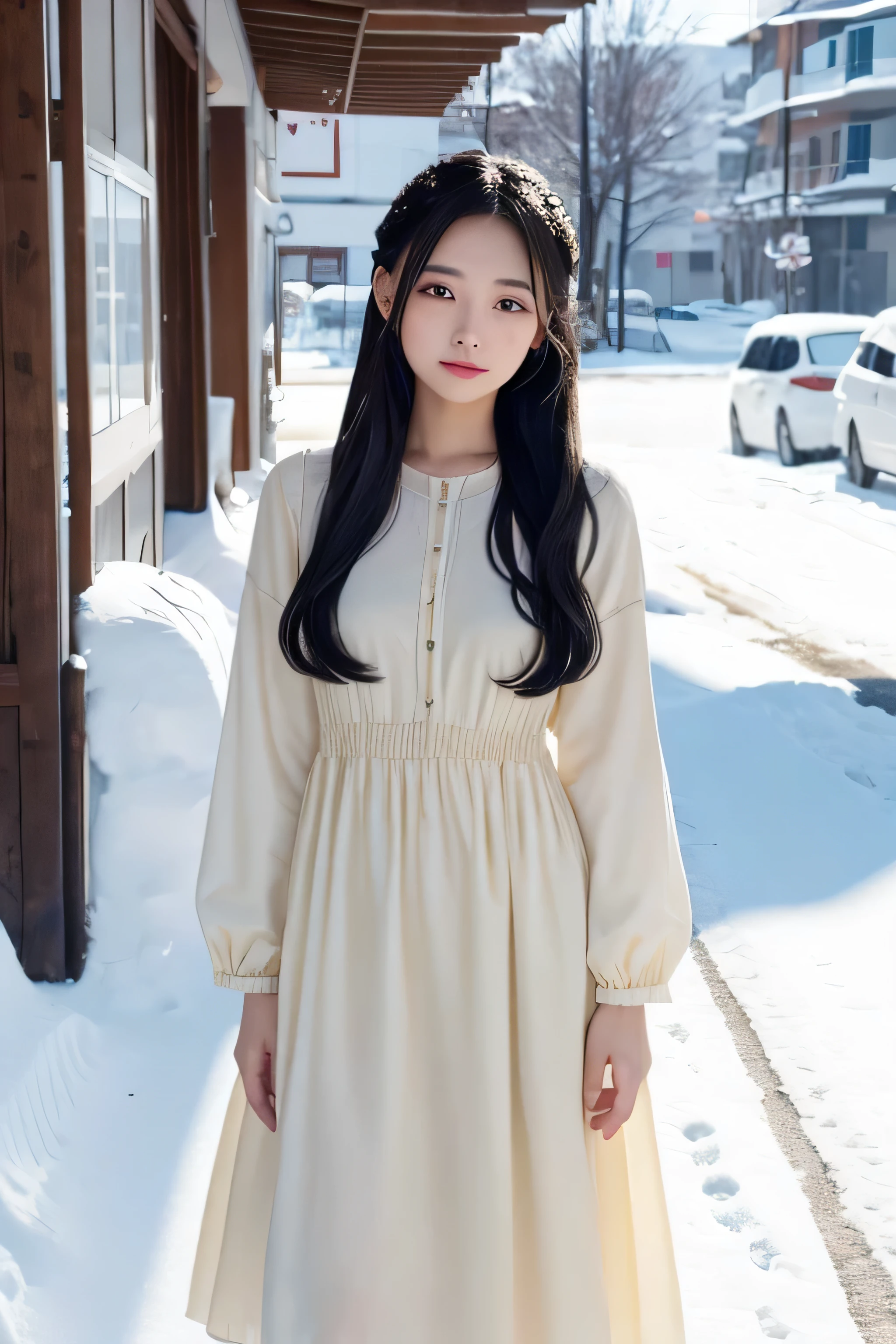 - You have long, black, shiny hair.,Usually tied into a ponytail,Looks fresh and natural。Your skin is as white as snow,Blowing bombs can be broken,Gives a feeling of purity。
- You like to wear simple and comfortable clothes,The color is mainly light and elegant,Like white、Beige、light blue, etc。Do you think this kind of dress can show your gentleness and elegance?。