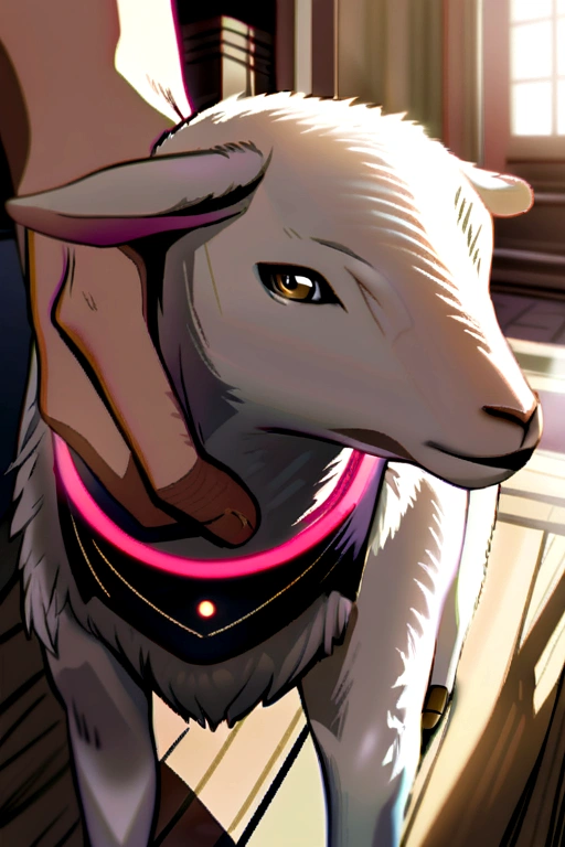 man rubbing lamb 