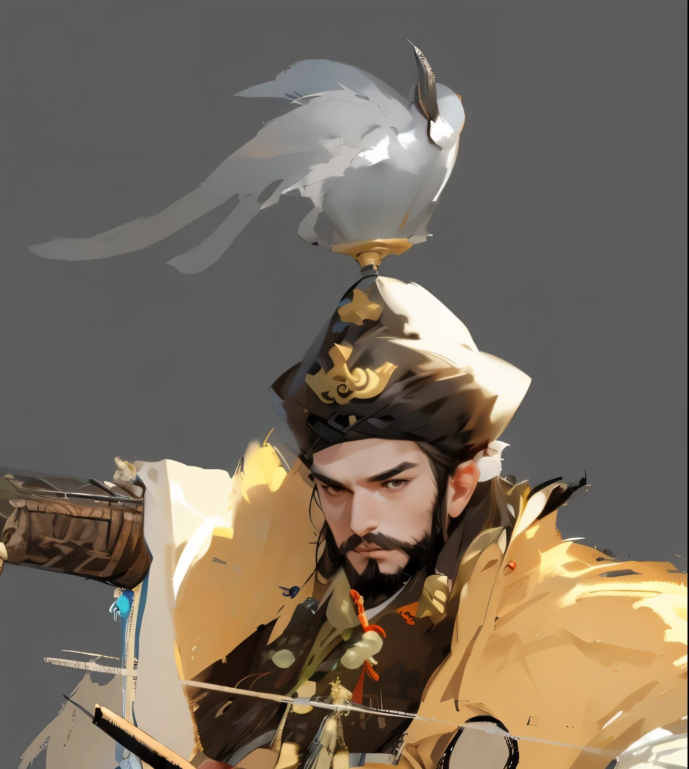 ,China衣服,Hanfu,masterpiece, Best quality, 8K, light, Ultra-high resolution, China画, White background, China艺术, Hanfu, Upper part of the body,Hanfu,high quality, ,Meticulous portrayal,Clear structure,Precise construction,,,,,China,Metal,cloak,clean brush stroke,Realistic