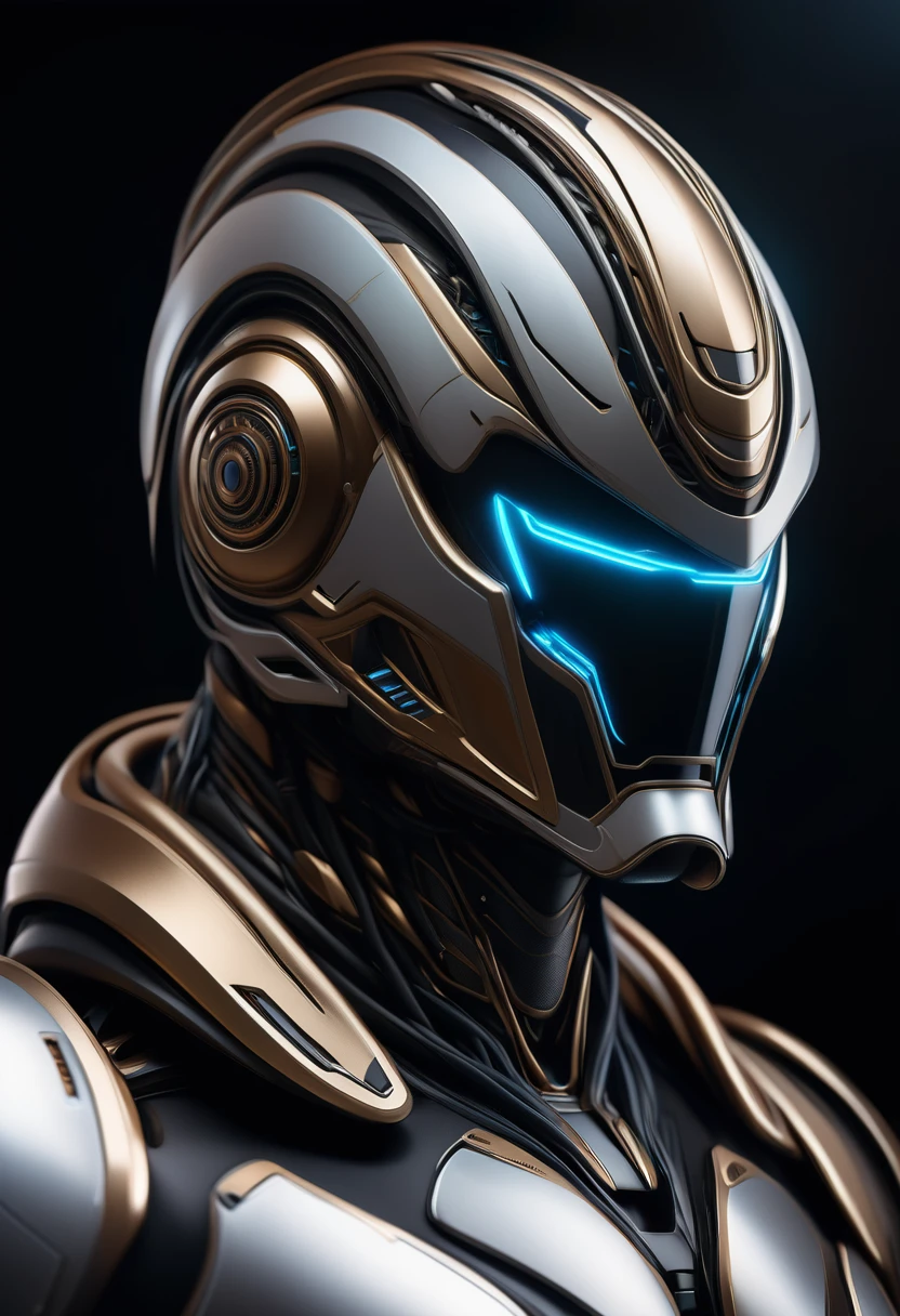 a buff muscular futuristic sci-fi cosmic robot faceless helmet, masculine design, faceless, casual, highly detailed, cinematic lighting, photorealistic, hyper realistic, 8k,ultra detailed, intricate details, advanced technology, sleek and elegant, half body portrait view, front view