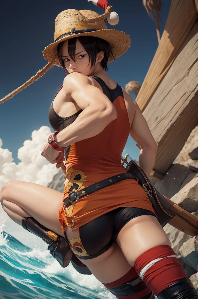 A manictaft character with one piece characteristics