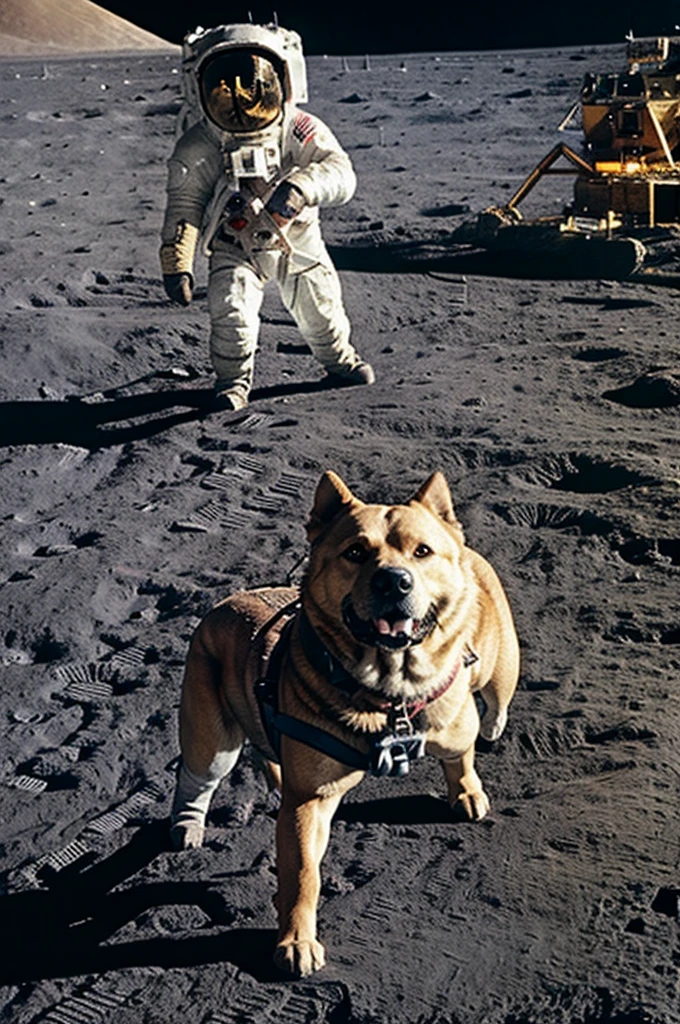 dog on the moon