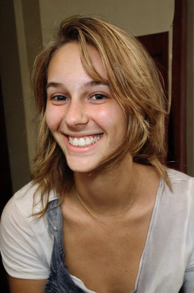 age 18, pretty, smiling,