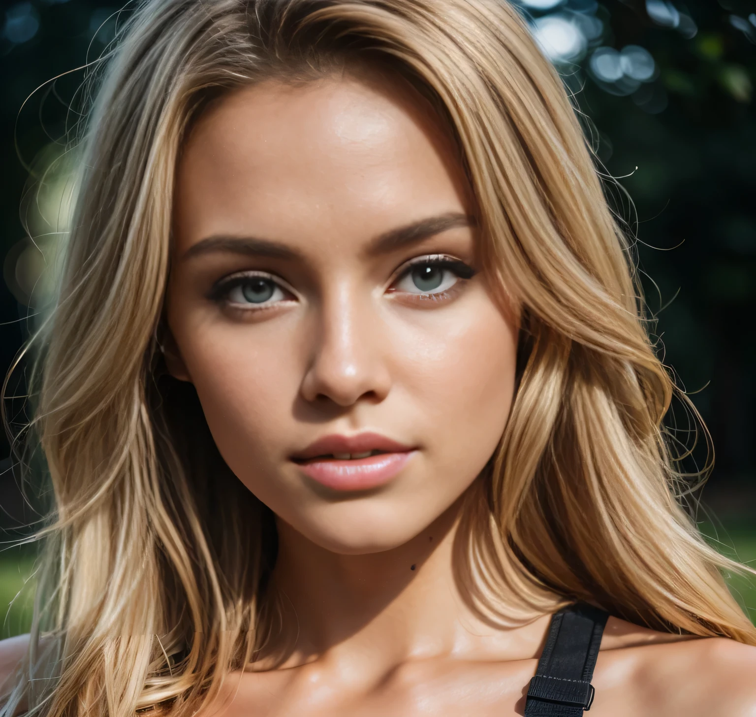 improve quality, garden in the background of the image, realistic young skin, Realistic skin tone, realistic skin lighting, high_res, 1 girl, beautiful face, on the body, Tyndall effect, realistic photo, studio with natural light, edge lighting, Two tone lighting, (high detailed skin:1.2), 8k hd, DSLR, soft lighting, high quality, volumetric lighting, sincere, Photography, Alta resolution, 4k, 8k, bokeh, medium breasts