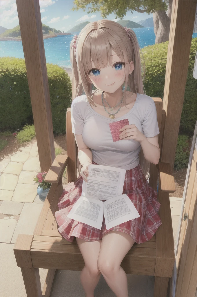 ultra-detailed, masterpiece, highest quality, love letter, pov,smile,blush