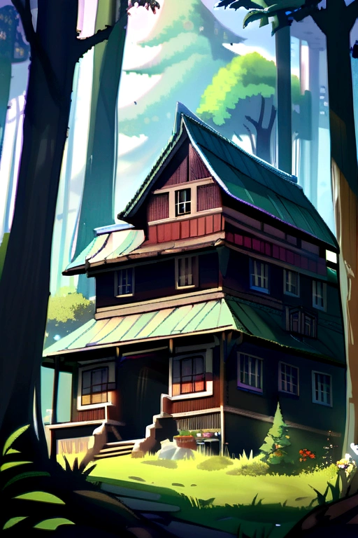 Old house in forest