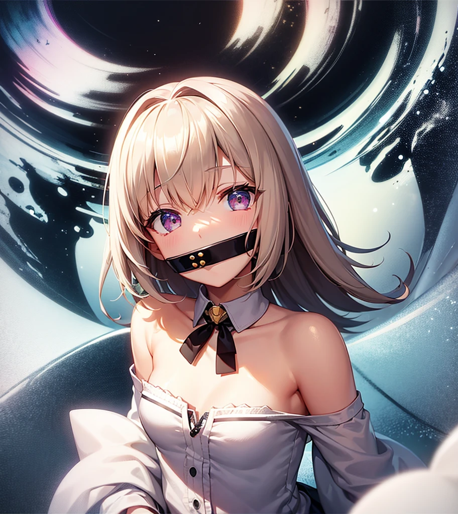 (((small ball gag))),,slave,Are sleeping,Cute little ,Tiny ,Small girl,,Childish face, Very fine clean face,Top quality, Subtle light, Soft lighting,Light from directly behind, With bust up,Front view,prison