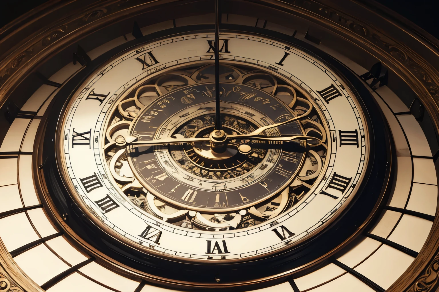 Close-up of the clock