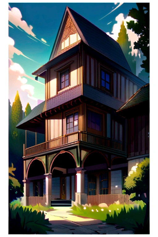 Big house in forest