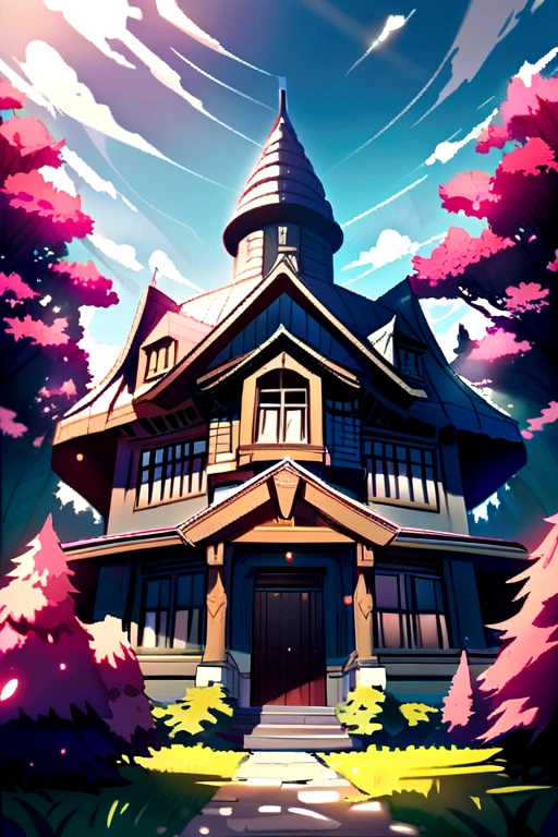 Big house in forest 