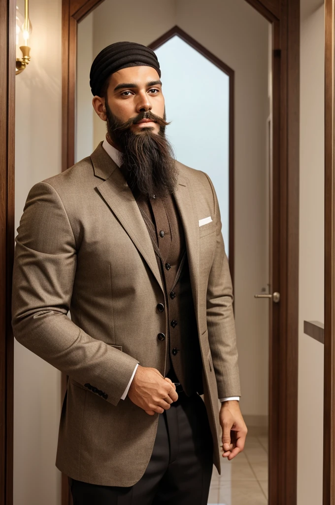 A handsome man with beard and he should be Muslim and tall 6 foot