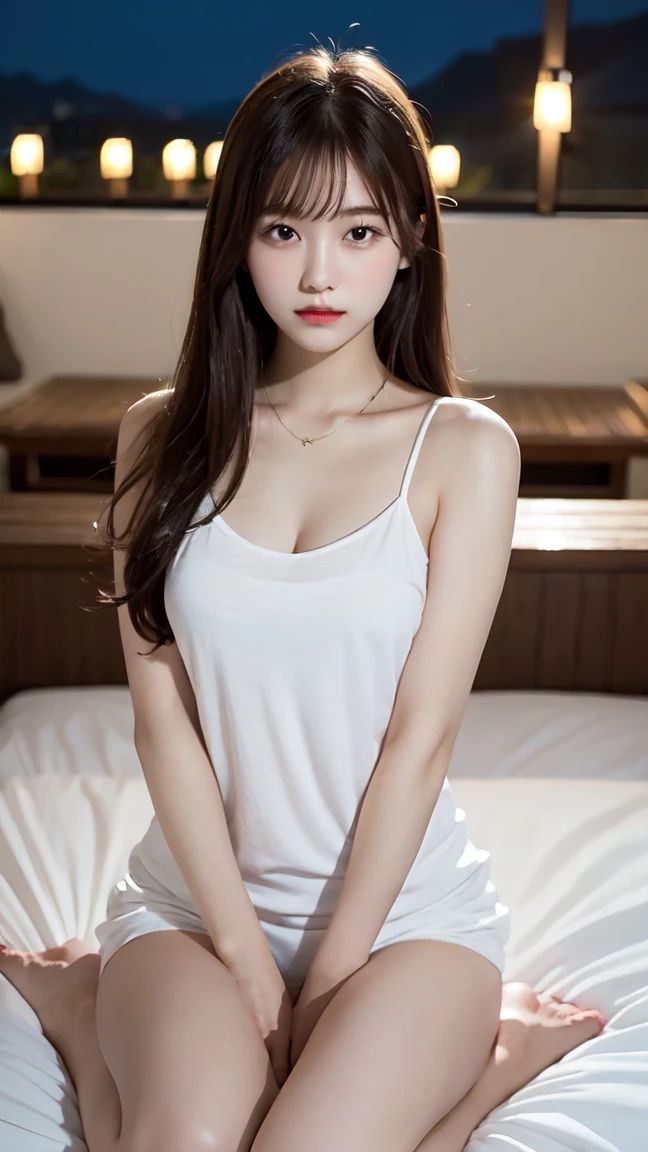 Slender Asian girl, Kpop Idol, ((maid's uniform)), ((of the highest quality, 8K, masutepiece: 1.3)), Crisp focus: 1.2, Beautiful woman with perfect figure: 1.4, Highly detailed facial and skin texture, Detailed eyes, ((skinny)), Beautiful face, Symmetrical face, full-length, A sexy, fullnude