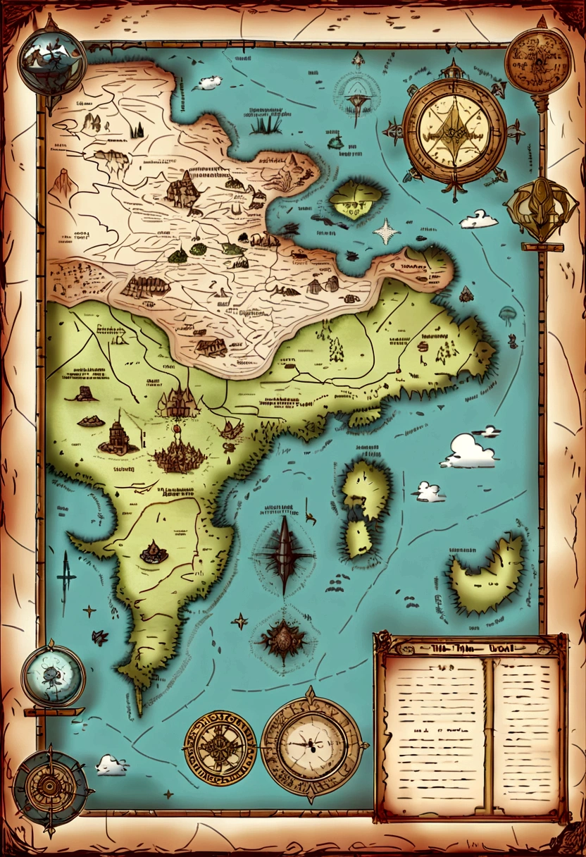 steam workshop maps, Game map, Hyrule, ancient fantasy regional map, highly detailed map,Detailed map, height map，World map、Otherworld map、Kingdom map、Otherworldly adventureountains and rivers、k hd、meticuloso、flat drawing、sprawling