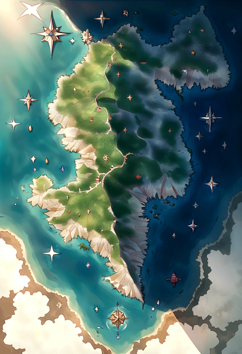 Generate a map of the continent of Valant,In the middle of the map is the country of humans,To the north is where the dwarves of the Land of Ice and Snow live,To the south is the country of orcs,To the west is the Land of Dragons,To the east is the land of elves