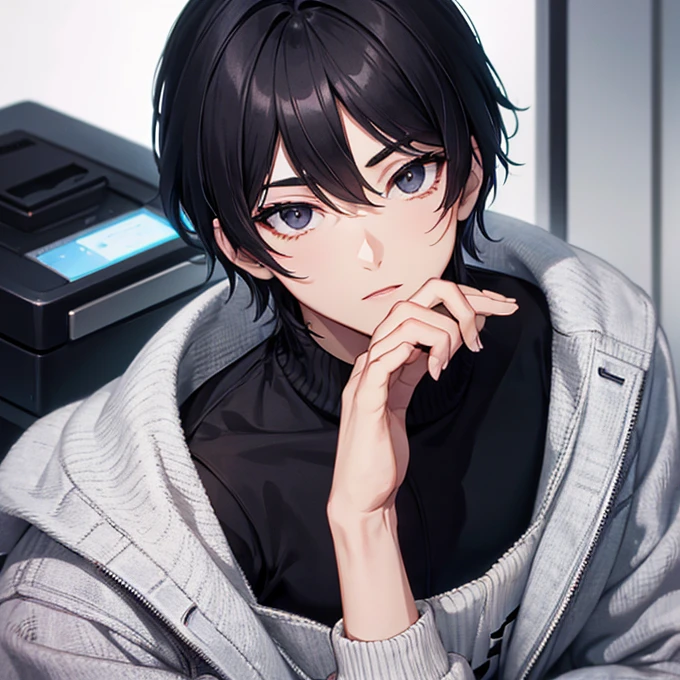 Emo boy, gamer Handsome, stylish, cool, high image quality