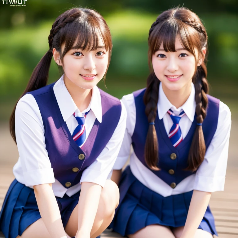 2 girls in、great laughter、Twintail hairstyles, Braided hairstyle、Close up portrait of woman walking in park in uniform、Japan Person Model、Young Sensual Gravure Idol、Young cute gravure idol、Realistic Young Gravure Idol、Realistic sensual gravure idol、Young gravure idols、sophisticated gravure idol、Yoshitomo Nara、Young skinny gravure idol、beautifull asian girl ever、ulzzang -6500-v1.1, (Raw foto:1.2), (Photorealsitic:1.4), a beautiful detailed girl, extremely detailed eye and face, beatiful detailed eyes, Ridiculous, unbelievable Ridiculous, huge filesize, Ultra-detail, hight resolution, ighly detailed, top-quality, masterpiece, Kemomimi, ((Japanese girls' high school uniform)), illustratio, ighly detailed, nffsw, unification, 8k wallpaper, magnificent, finely detail, masterpiece, top-quality, Highly detailed ticker uniform 8K wallpaper, Light on the Face、Movie Lighting、 girl、((witheout panties))、((dynamicposes)))、(camel's toe)、(half)、(panthyhose)、(Sitting on legs bending the knees))ulzzang -6500-v1.1, (Raw foto:1.2), (Photorealsitic:1.4), a beautiful detailed girl, extremely detailed eye and face, beatiful detailed eyes, Ridiculous, unbelievable Ridiculous, huge filesize, Ultra-detail, hight resolution, ighly detailed, top-quality, masterpiece, Kemomimi, ((Japanese girls' high school uniform)), illustratio, ighly detailed, nffsw, unification, 8k wallpaper, magnificent, finely detail, masterpiece, top-quality, Highly detailed ticker uniform 8K wallpaper, Light on the Face、Movie Lighting、16yol、((witheout panties))、((dynamicposes)))、(camel's toe)、(half)、(panthyhose)、(Sitting on legs bending the knees))ulzzang -6500-v1.1, (Raw foto:1.2), (Photorealsitic:1.4), a beautiful detailed girl, extremely detailed eye and face, beatiful detailed eyes, Ridiculous, unbelievable Ridiculous, huge filesize, Ultra-detail, hight resolution, ighly detailed, top-quality, masterpiece, Chemomimi, ((JK school uniform)), illustratio, ighly detailed, nffsw, unification, 8k wallpaper, astonishing,