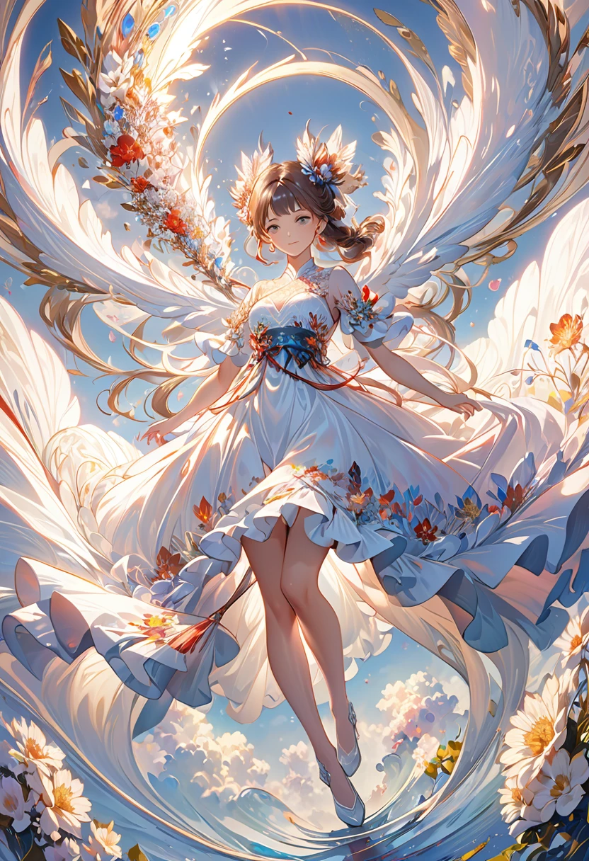 （masterpiece，Top quantity，Best quality，Official Art，Beauty and aesthetics：1.2），（1 Girl），Extremely detailed，（Fractal Art：1.3），Rich in details，Most detailed，Whole body concept