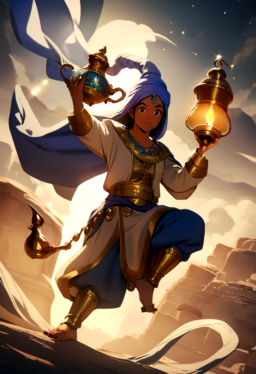 Old Aladdin Genie Aladdin With lamp