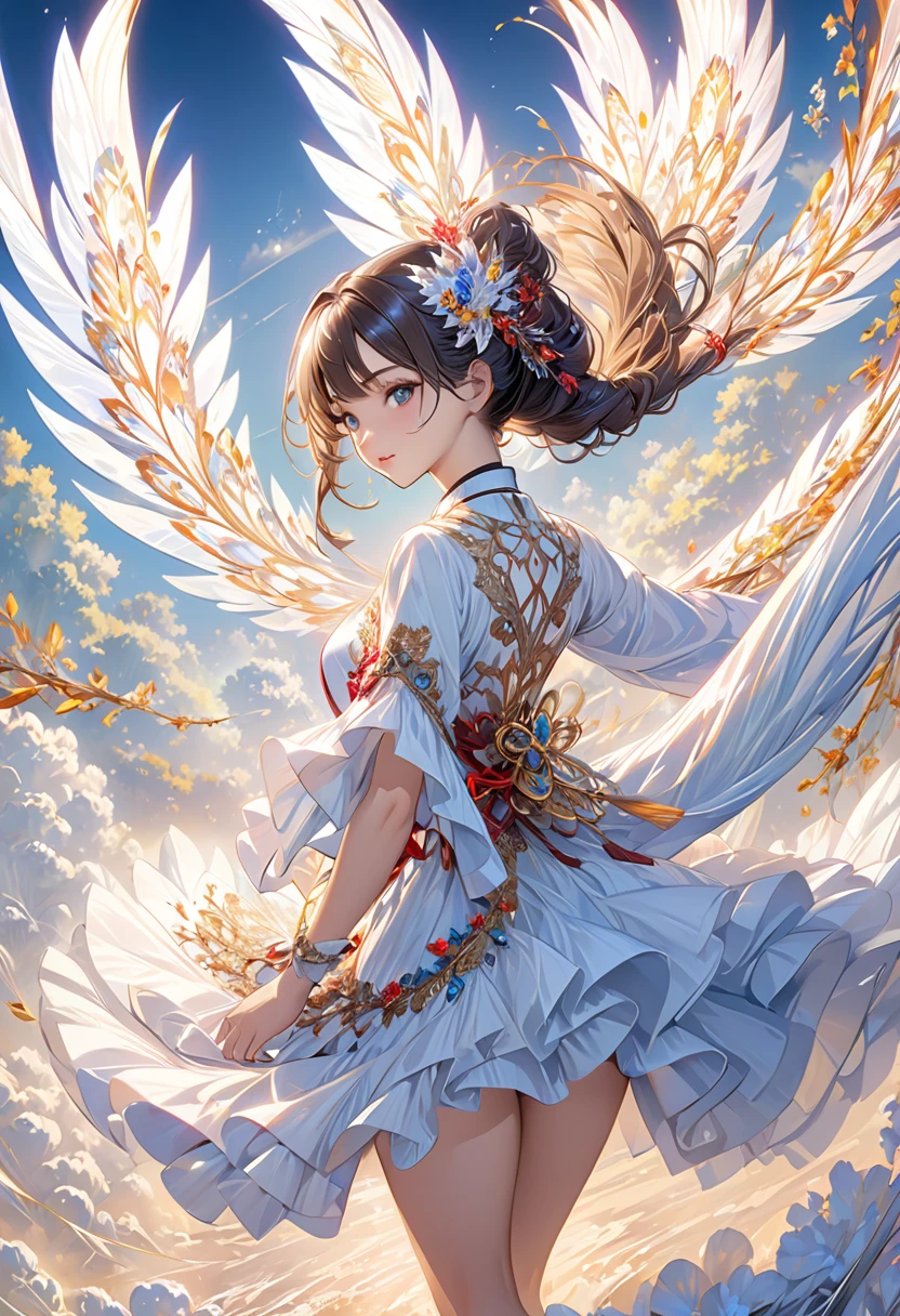 (masterpiece,Top quantity,Best quality,Official Art,Beauty and aesthetics:1.2),(1 Girl),Extremely detailed,(Fractal Art:1.3),Rich in details,Most detailed,Whole body concept